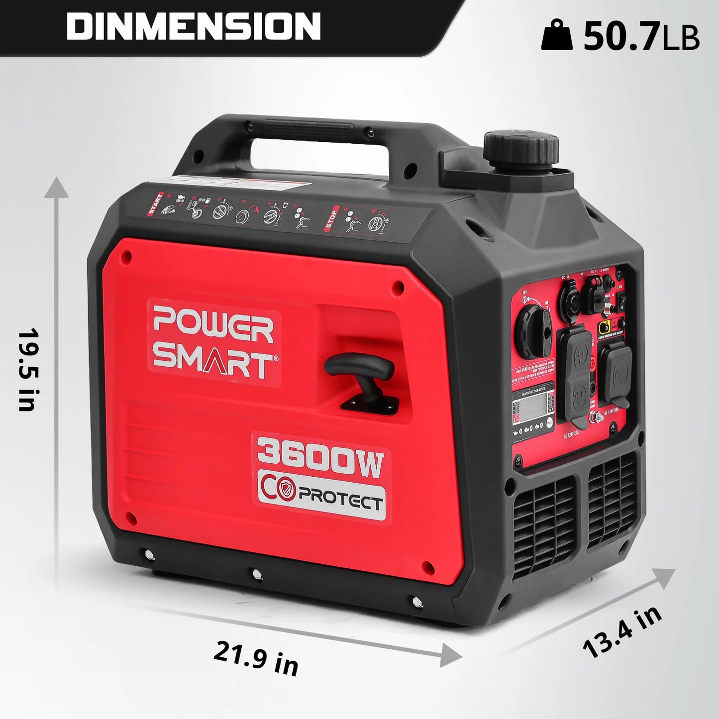 PowerSmart Portable 3200W Inverter Generator for RVs