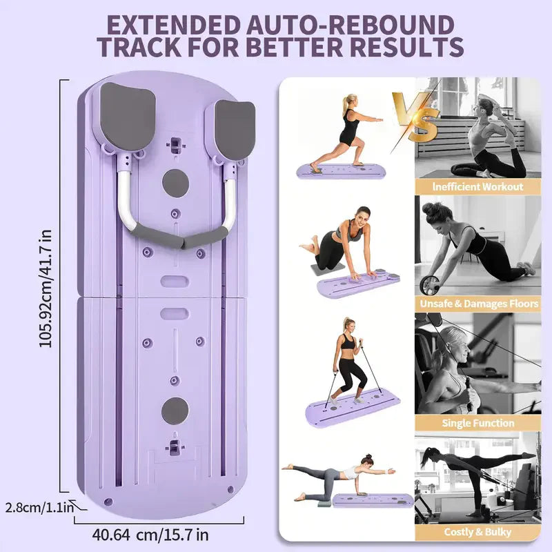 8-in-1 Multi-Functional ABS Yoga Board Portable Folding Pilates Trainer