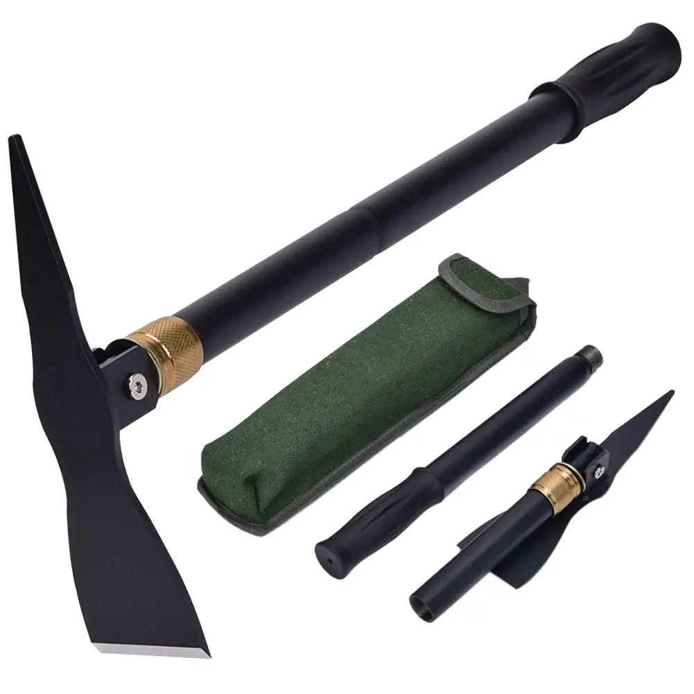 Folding Camping Shovel With Pickaxe For Outdoor Survival