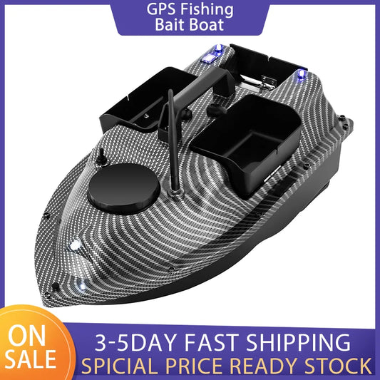GPS Fishing Bait Boat With Remote Control Auto Return Twin Motors 3 Containers