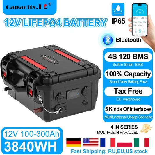Capacity 12V LiFePO4 Battery 100Ah FS100