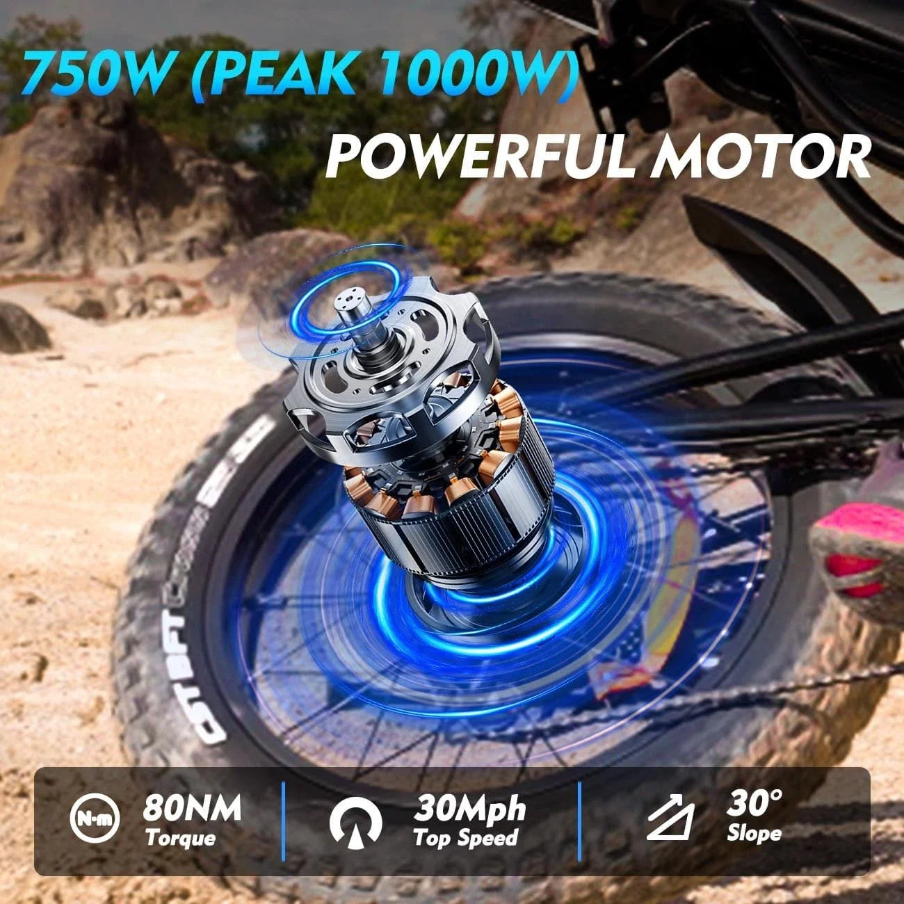 GUGOIS 1000W Fat Tire Electric Mountain Ebike for Adults