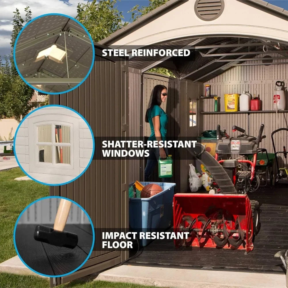 XMSJ Customizable Outdoor Storage Dual Entry Shed Elite