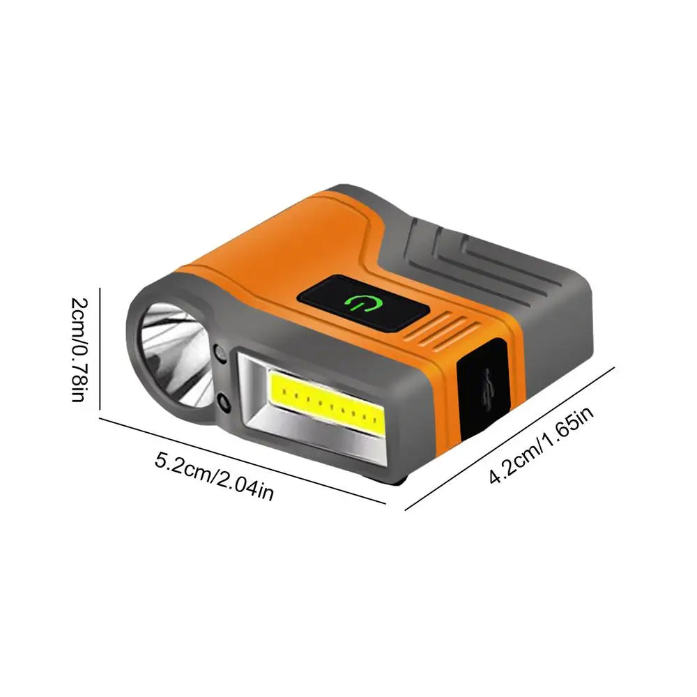 Induction COB Floodlight Head Torch Headlight Torch LED Hat Clip Lamp Flashlight with Long Battery Life for Night Riding