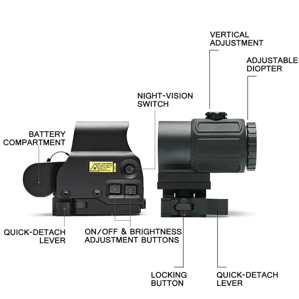 Bestsight 558 Holographic Collimator Sight With Rail Mount