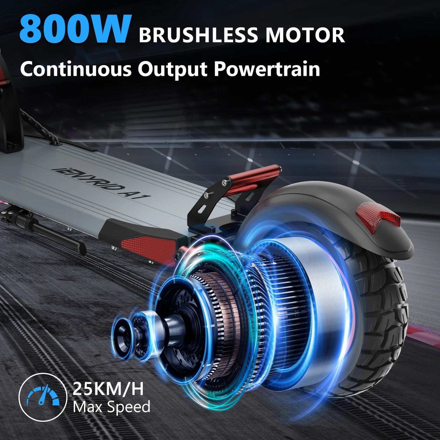 iENYRID A1 Electric Scooter 800W Folding Dual Braking