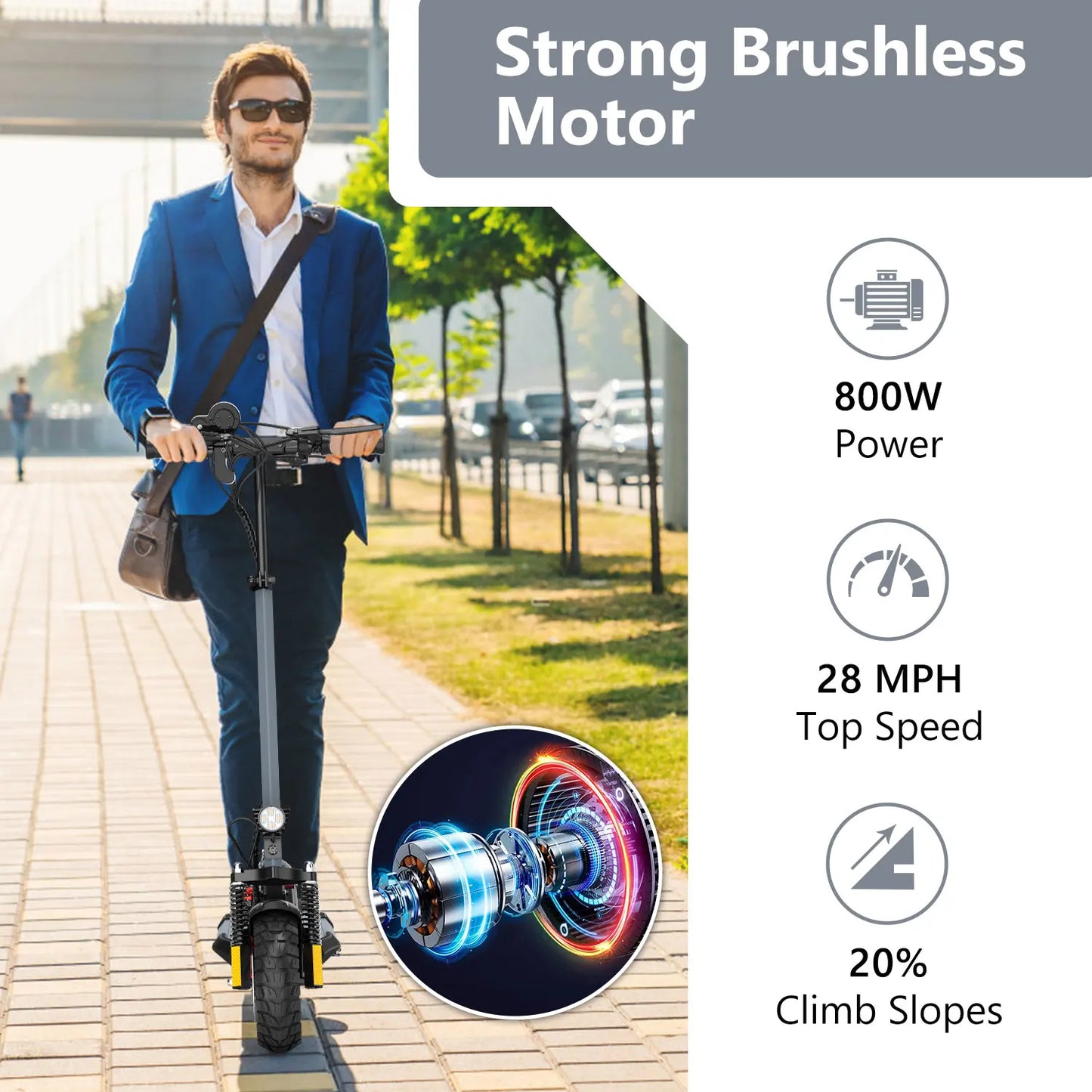iENYRID A1 Electric Scooter 800W Folding Dual Braking