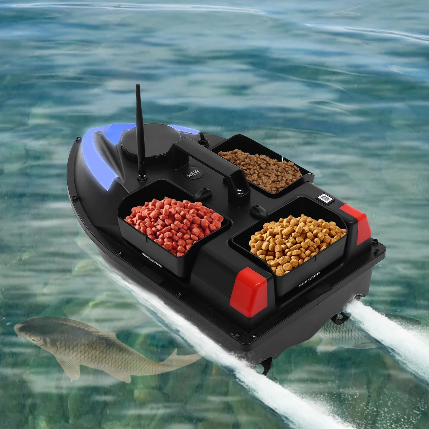 RC Fishing Bait Boat With Depth Sounder GPS Auto Return
