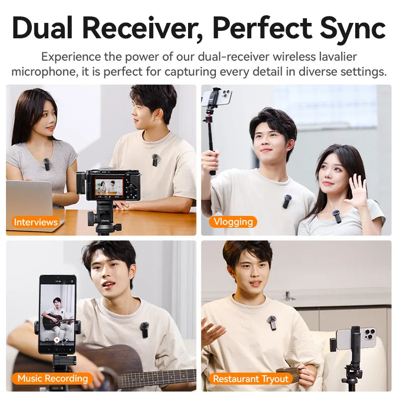 Ulanzi A100 Wireless Lavalier Microphone For iPhone Pro