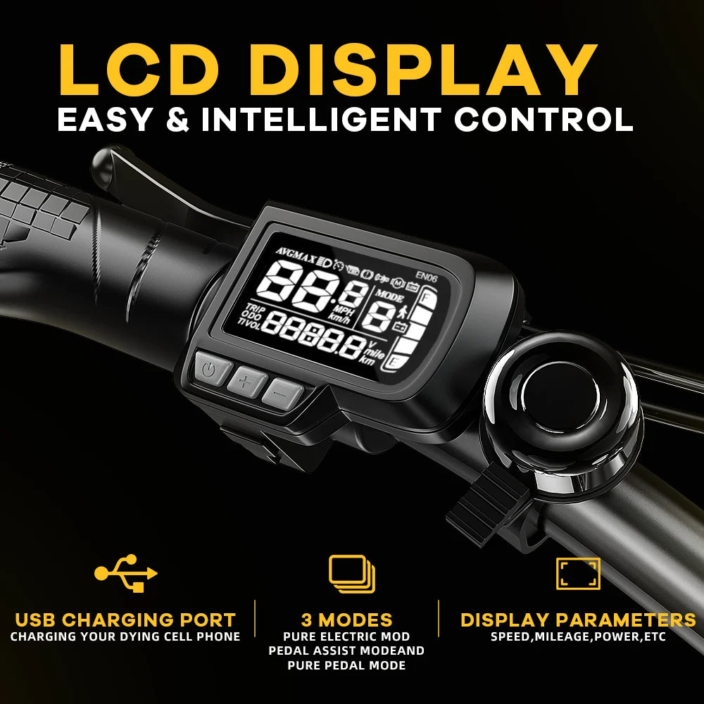 Aoango Cybervelo MARS700 Foldable Ebike With 1000W Peak Motor