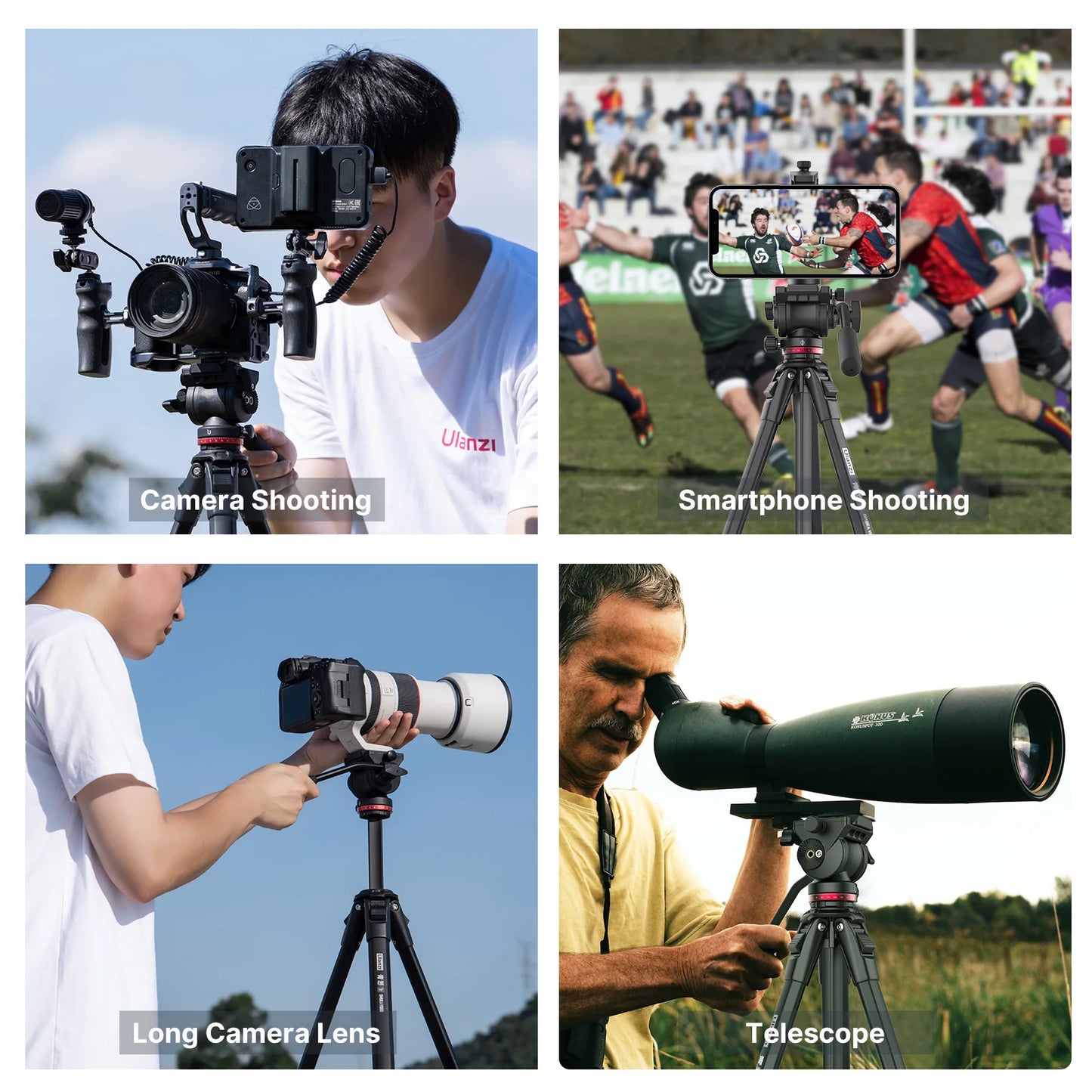 Ulanzi OMBRA Travel Tripod With 360 Pan Arca Swiss