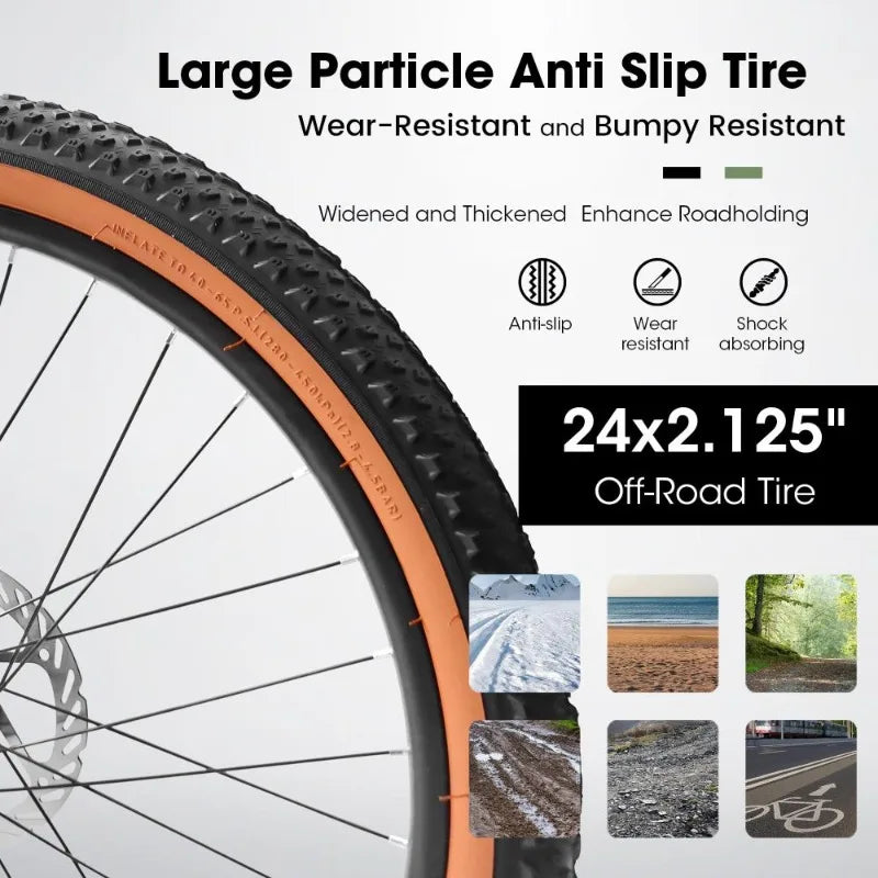 Fork Mountain Bike For Teens With Steel Frame Disc Brakes