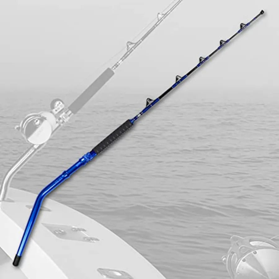 2Piece Saltwater Offshore Heavy Bent Straight Butt Trolling Rod Fishing Roller Rod Conventional Boat Deep Sea Fishing P