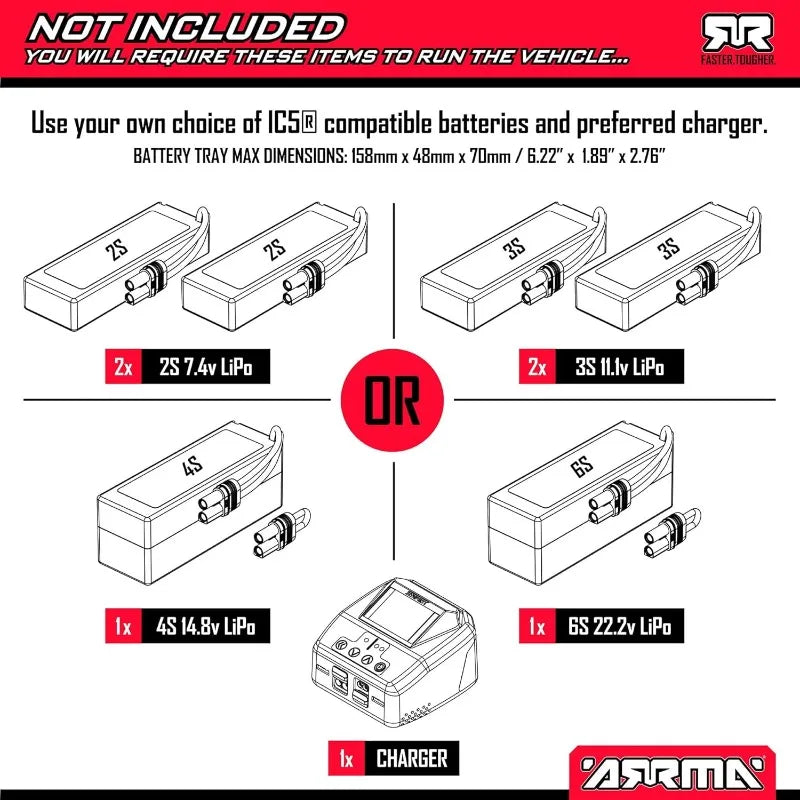 Kraton 1x8 6S EXB Clipless Ready Basher Monster Truck