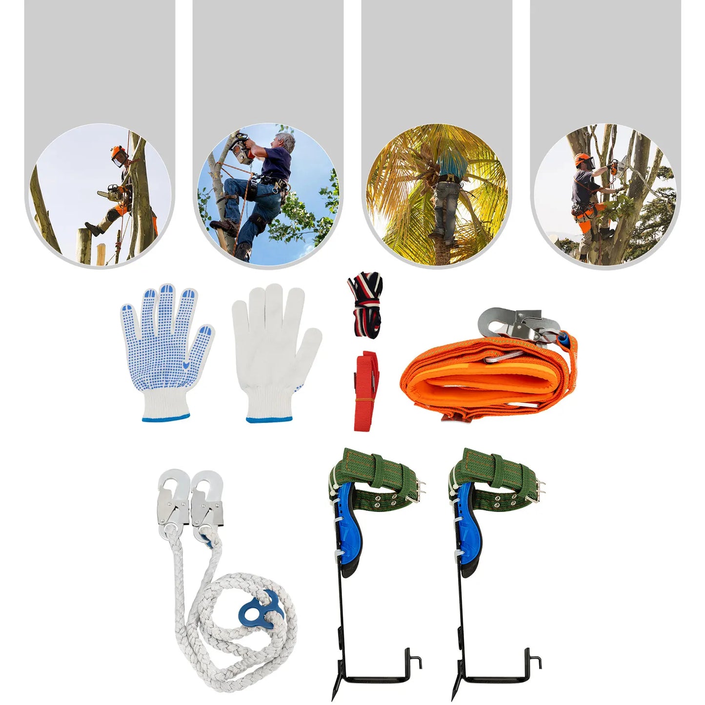 Tree Climbing Tools Kit With Safety Belt And Rope