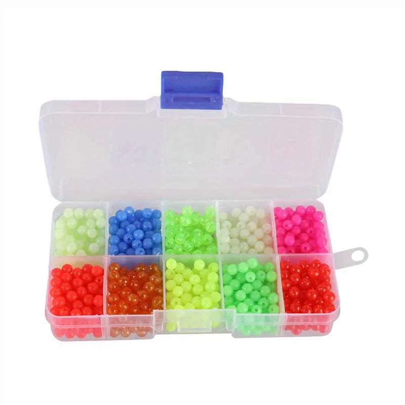 Ackibbik 1000pcs Fishing Beads Assorted Set