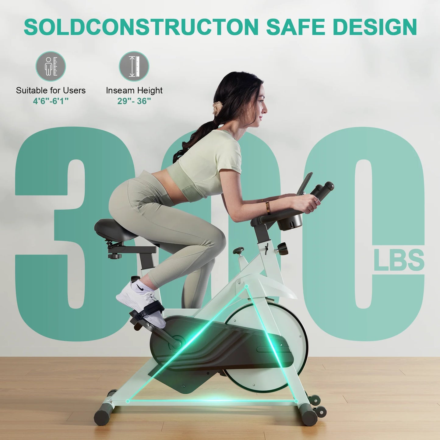 Superun 32Level Magnetic Resistance Exercise Bike For Home Gym