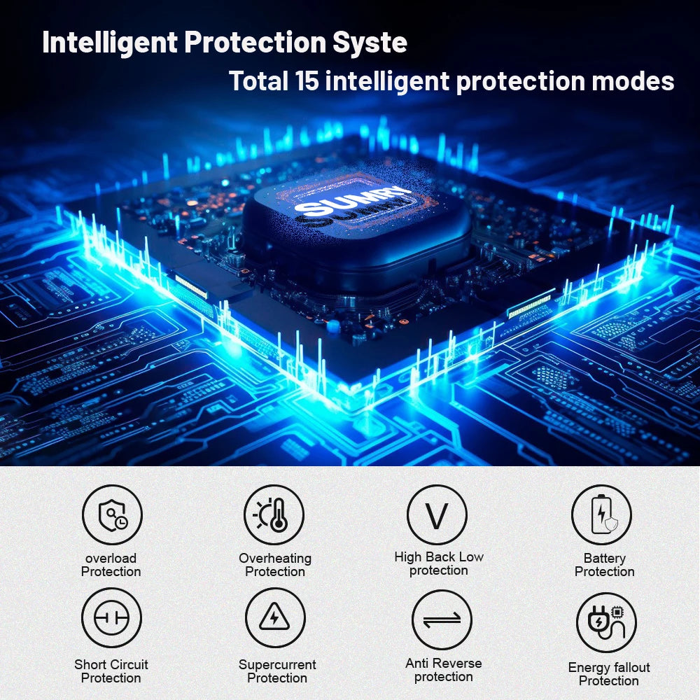 Sumry 3600W Hybrid Solar Inverter 24V 110V Pure Sine Wave