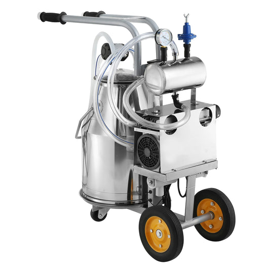 SucceBuy Electric Cow Milking Machine Stainless Steel Pulsation Vacuum