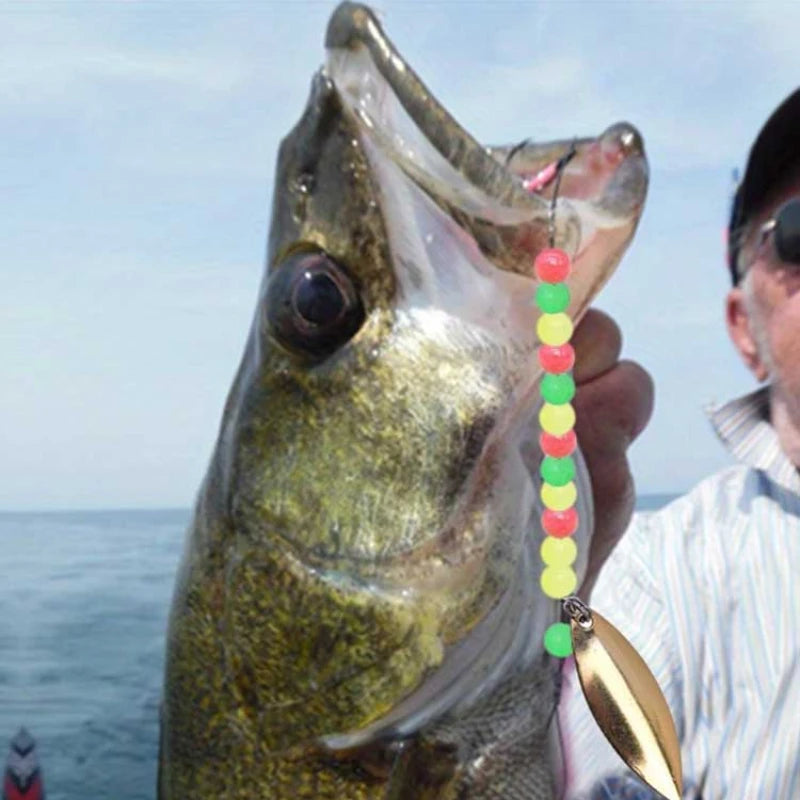 Ackibbik 1000pcs Fishing Beads Assorted Set