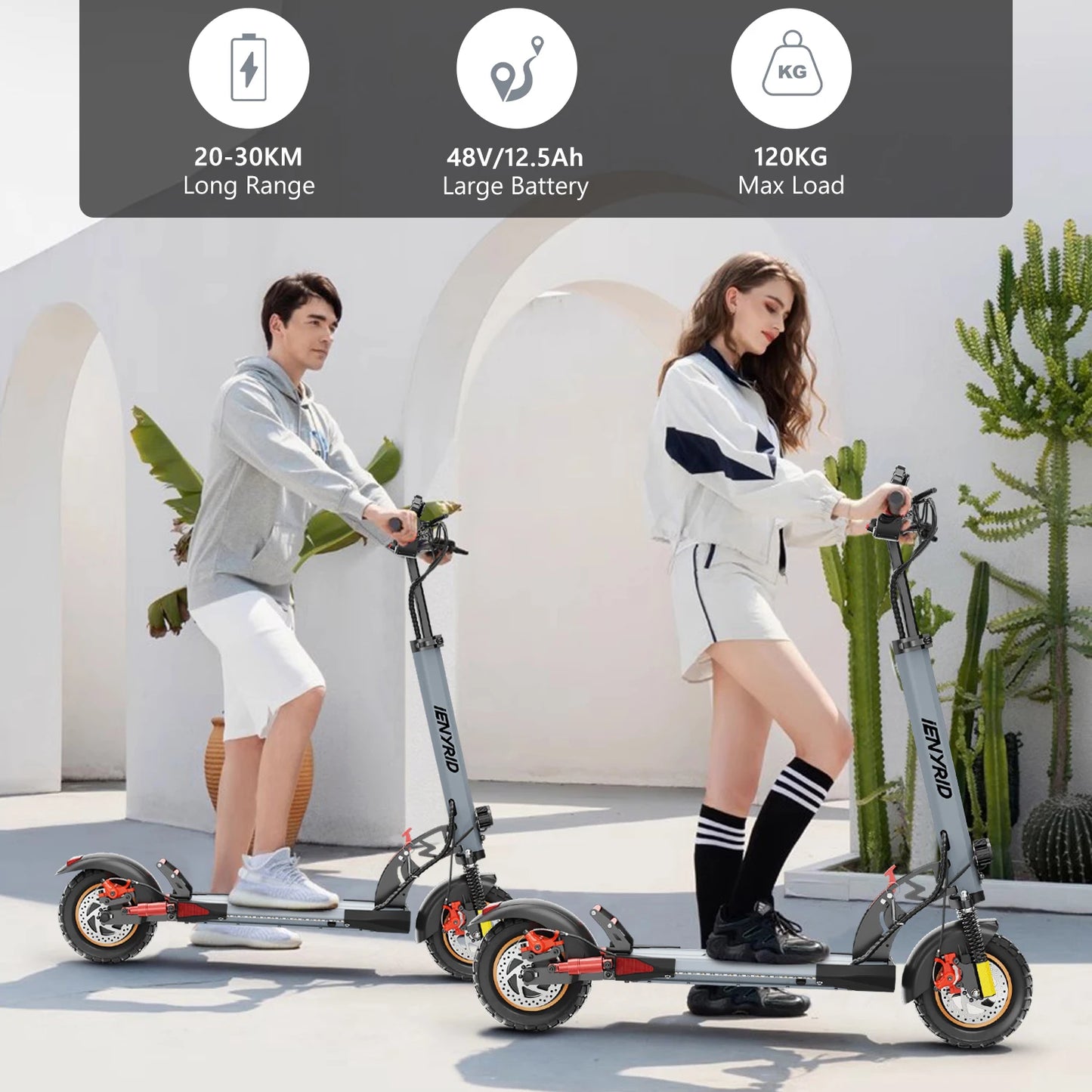 iENYRID A1 Electric Scooter 800W Folding Dual Braking