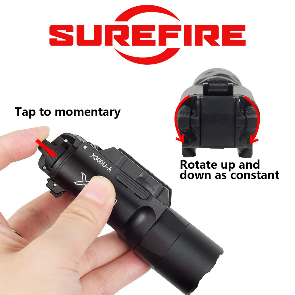LAMBUL SureFire X300 X300U Ultra Weapon Flashlight For 20mm Rail