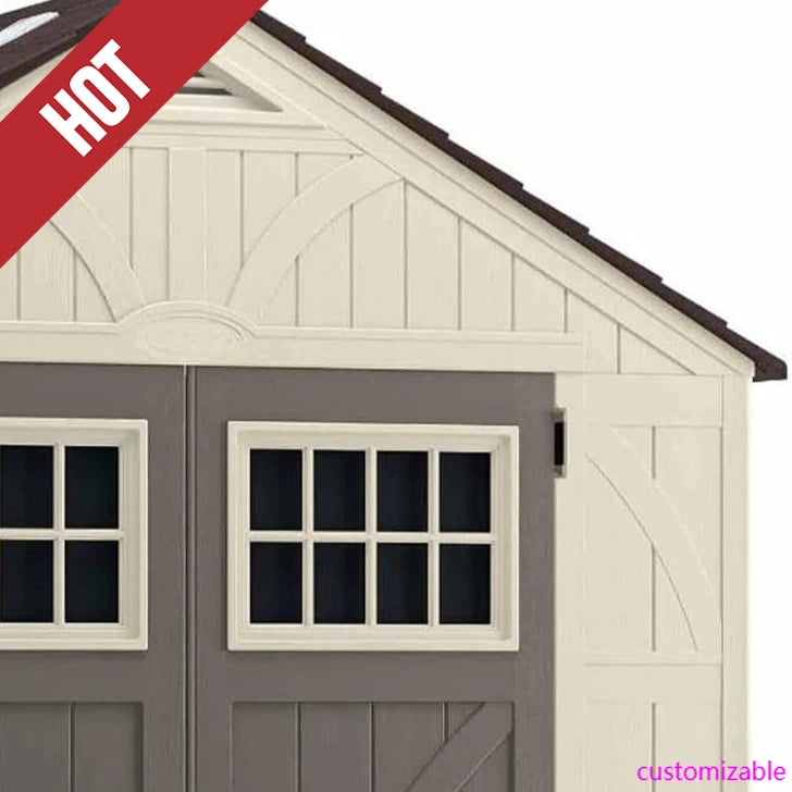 XMSJ Tremont Resin Shed With Skylights Double Doors Reinforced Floor