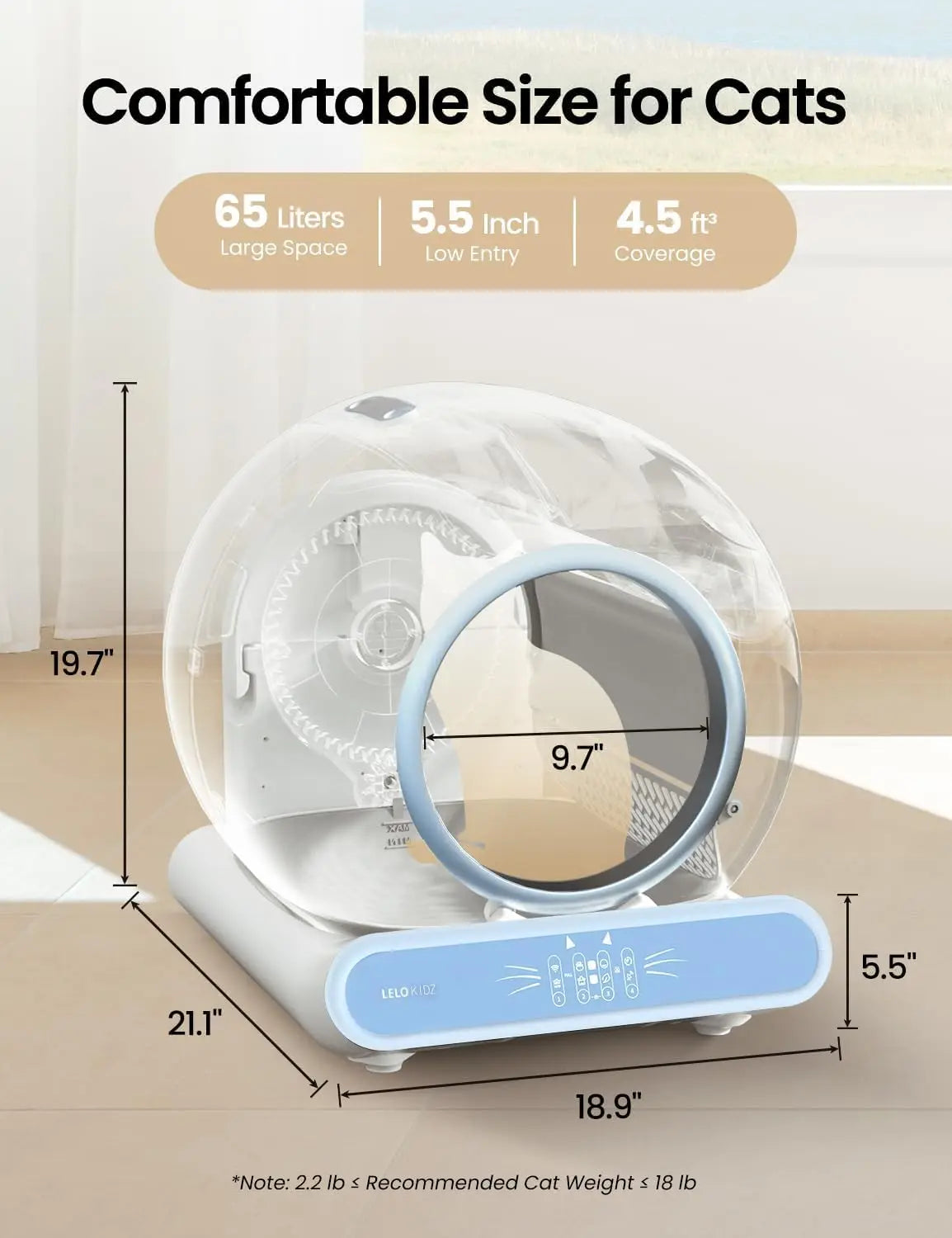 XMSJ Self Cleaning Automatic Litter Box for Multiple Cats