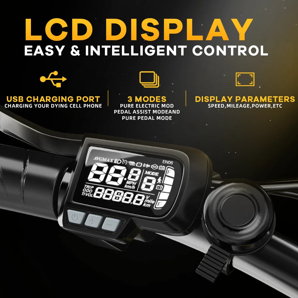 CYBERVELO EK4 Folding Electric Bike 1000W 48V 20Ah Battery