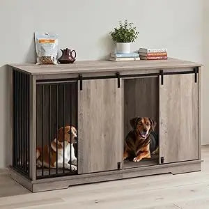 Dog Crate Furniture Kennel With Removable Divider For Medium Breeds