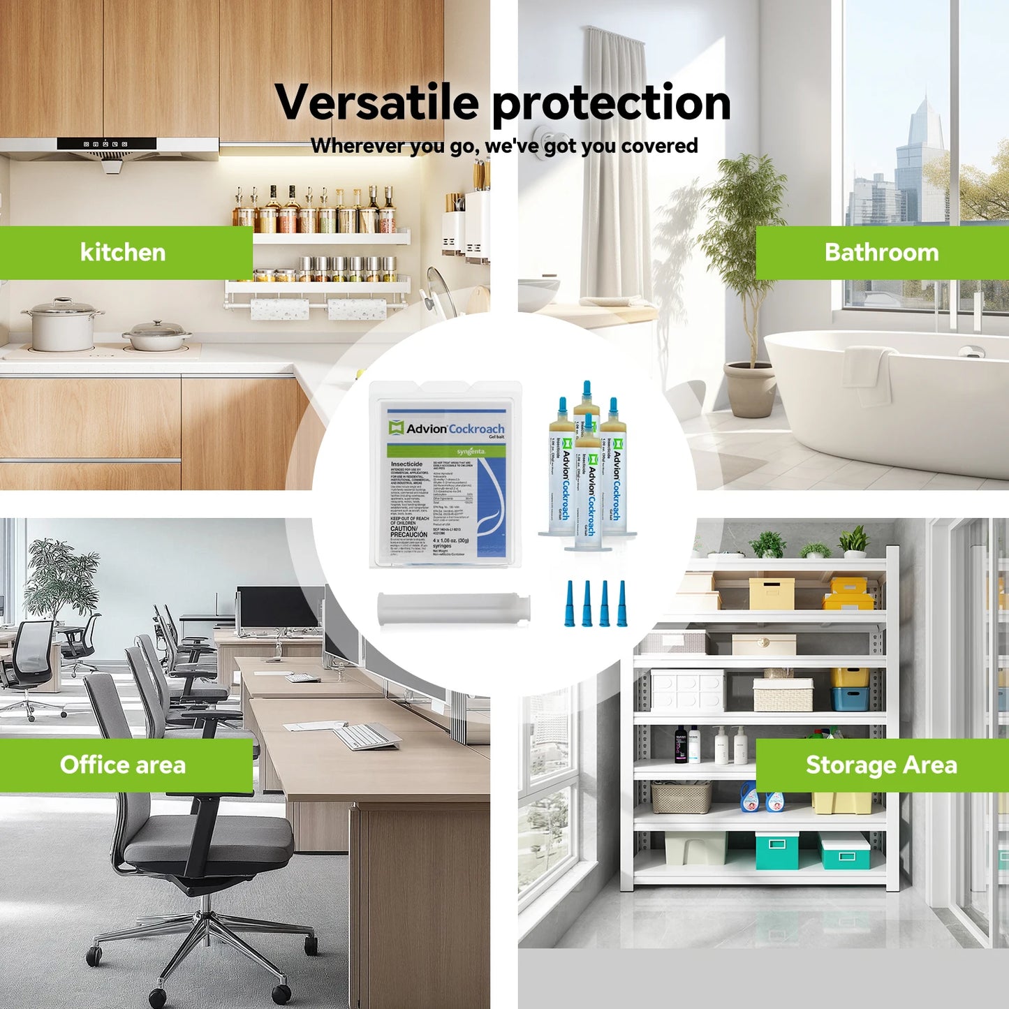 Syngenta Advion Cockroach Gel Bait Indoor Outdoor 4 Tubes