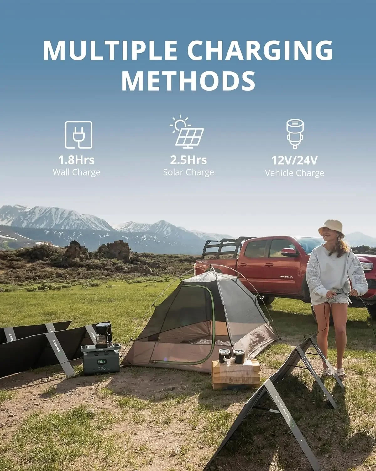 XMSJ Infinity 1200 Portable Power Station 1800W Solar Generator 1280Wh LiFePO4