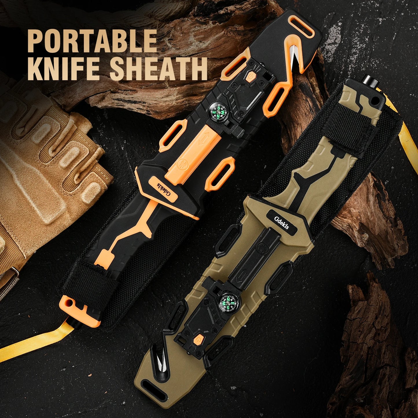 Gdekls Tactical Fixed Blade Knife For Camping And Survival