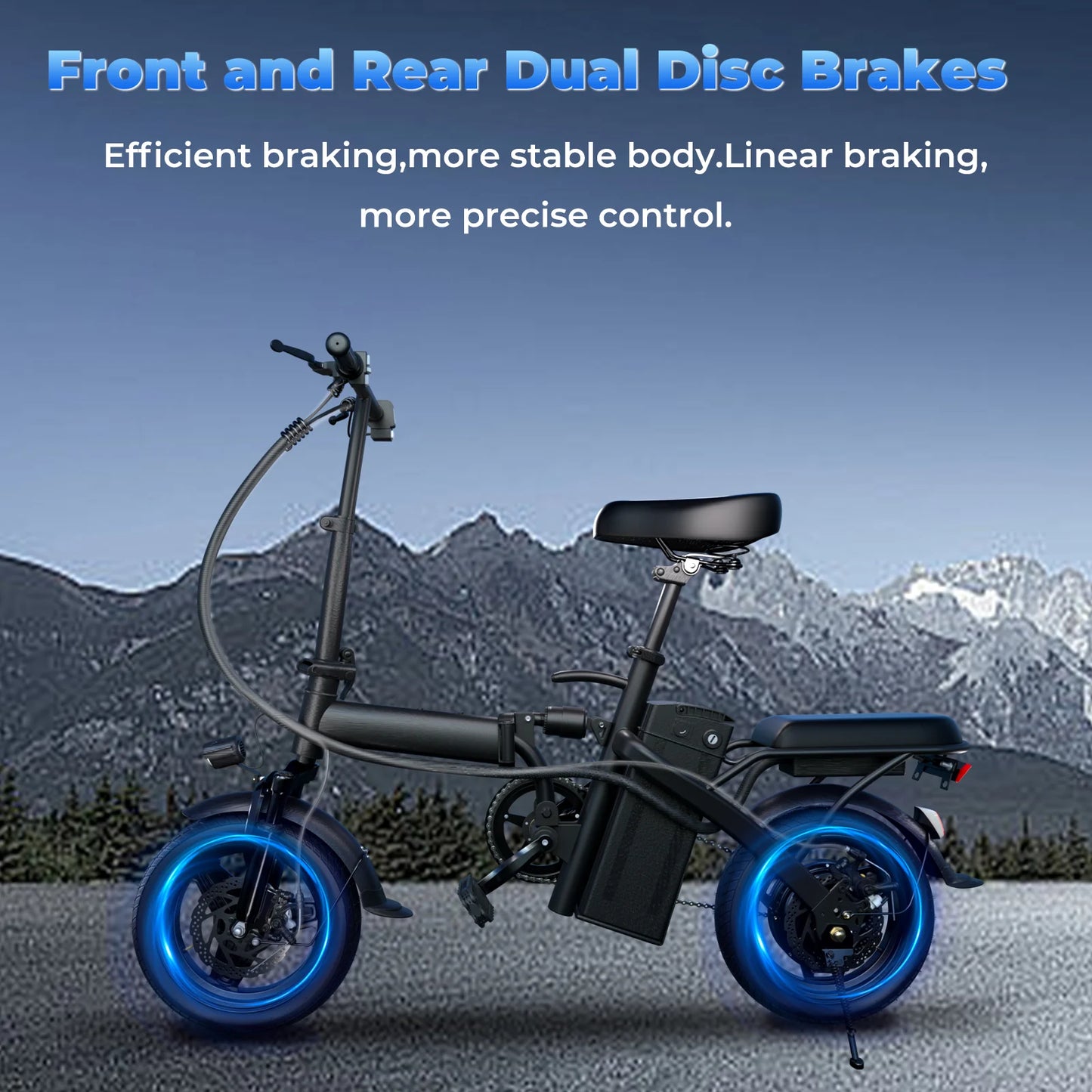 LELEKUAI 500W Folding Electric Bike With Removable 48V Battery