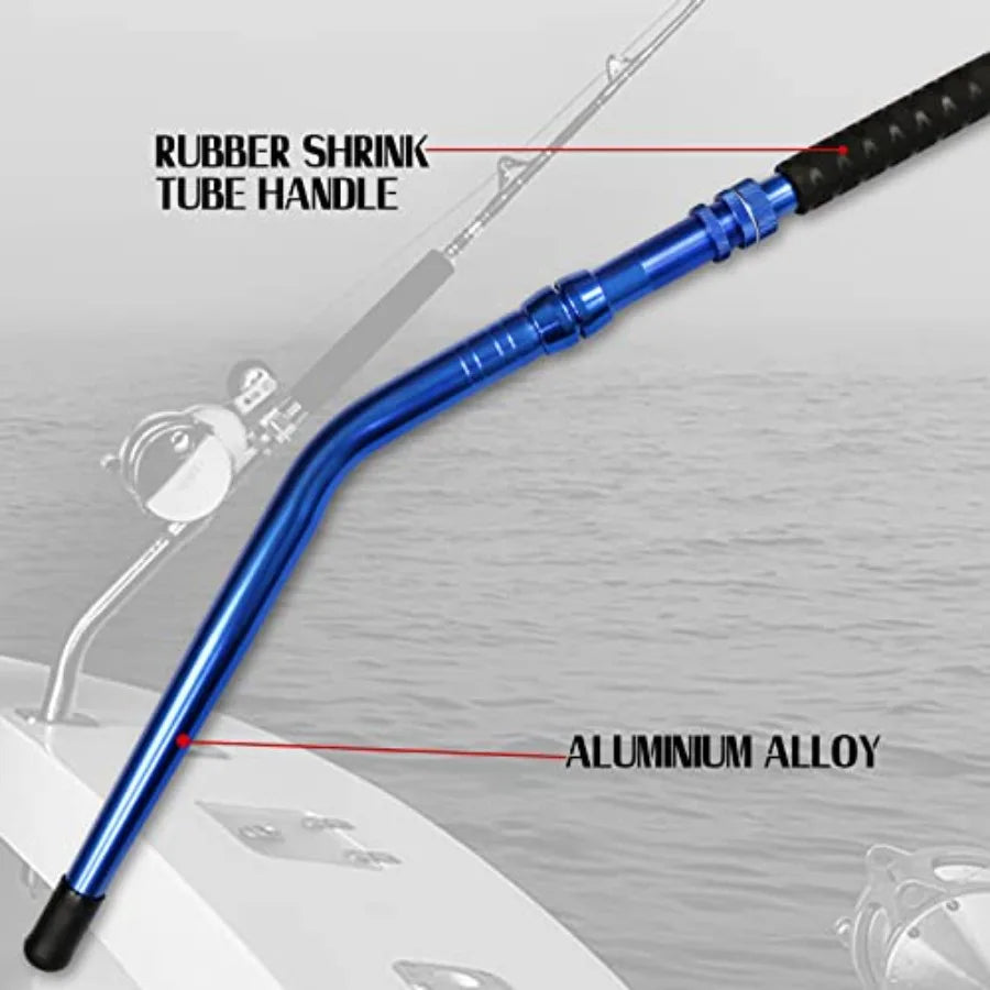 2Piece Saltwater Offshore Heavy Bent Straight Butt Trolling Rod Fishing Roller Rod Conventional Boat Deep Sea Fishing P