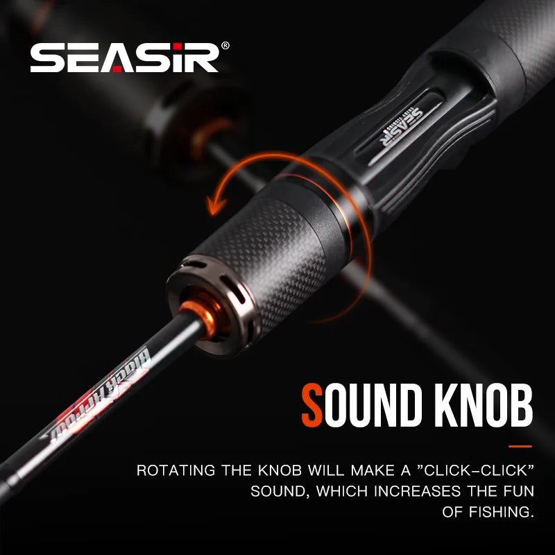 SEASIR Black Arrow Spining Baitcasting Fishing Rod 4.92FT LureWeight 0.8-10gUL Carbon Fiber FUJI O Guide Rings BFS Two Sections