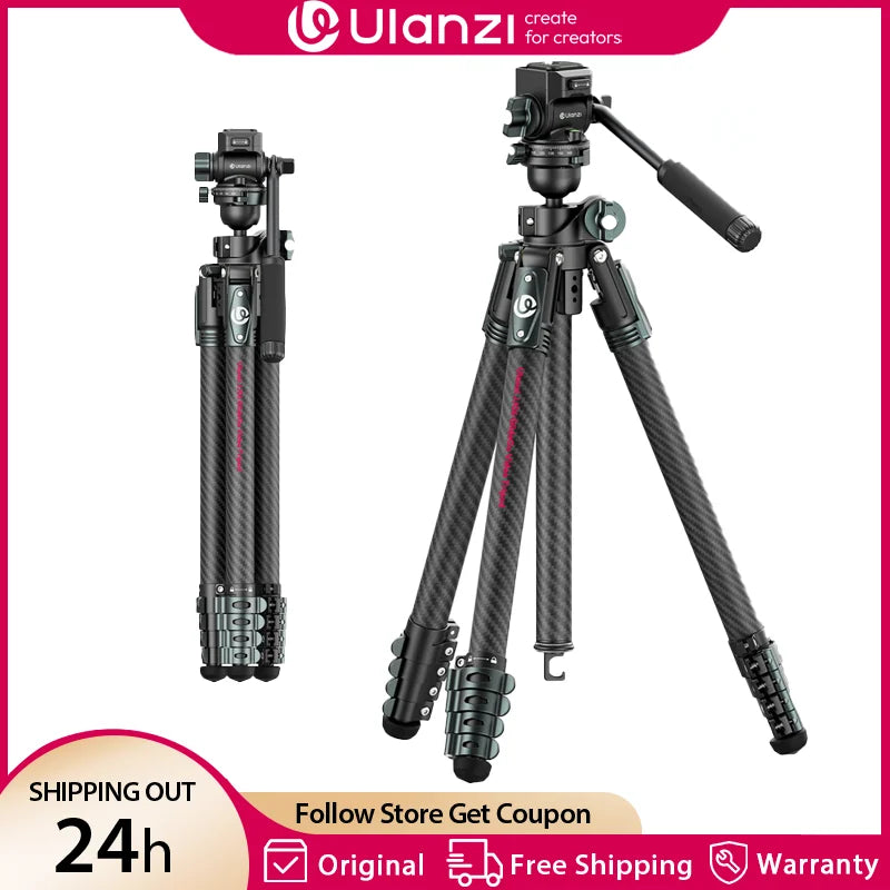 Ulanzi JJ06 GlideGo Video Tripod With 360 Panoramic Ball Head