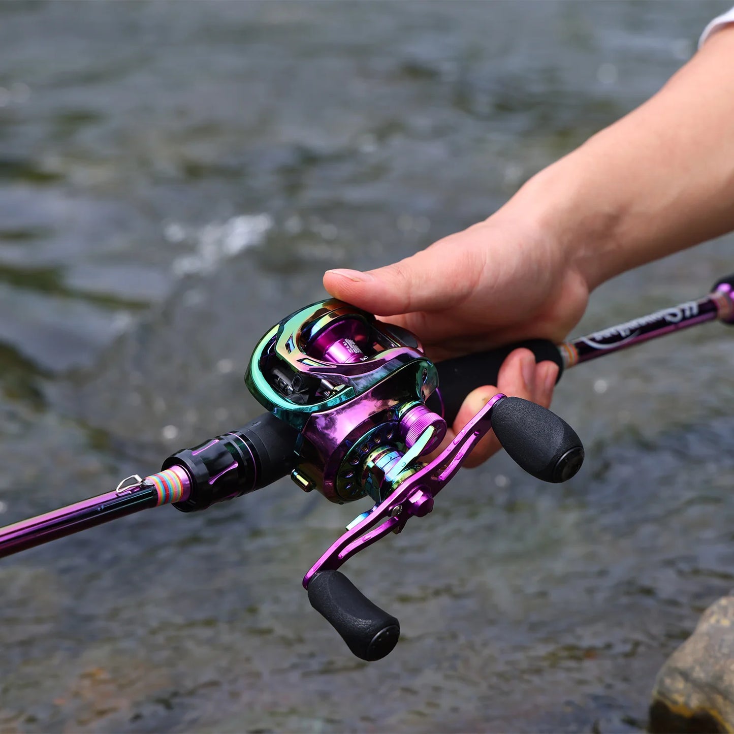Sougayilang Baitcasting Fishing Rod M 1.8m 2.1m Carbon Fiber Rod Max Drag 8kg 2mm Top coil Bass Trout Freshwater Fishing Pesca