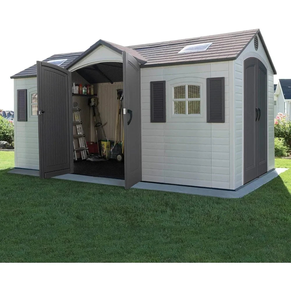 XMSJ Customizable Outdoor Storage Dual Entry Shed Elite