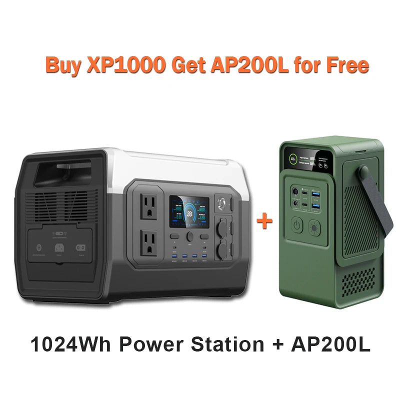 CTOLITY 1600W Camping Portable Power Station AP200L 1024Wh LiFePO4