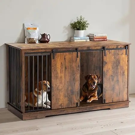 Dog Crate Furniture Kennel With Removable Divider For Medium Breeds