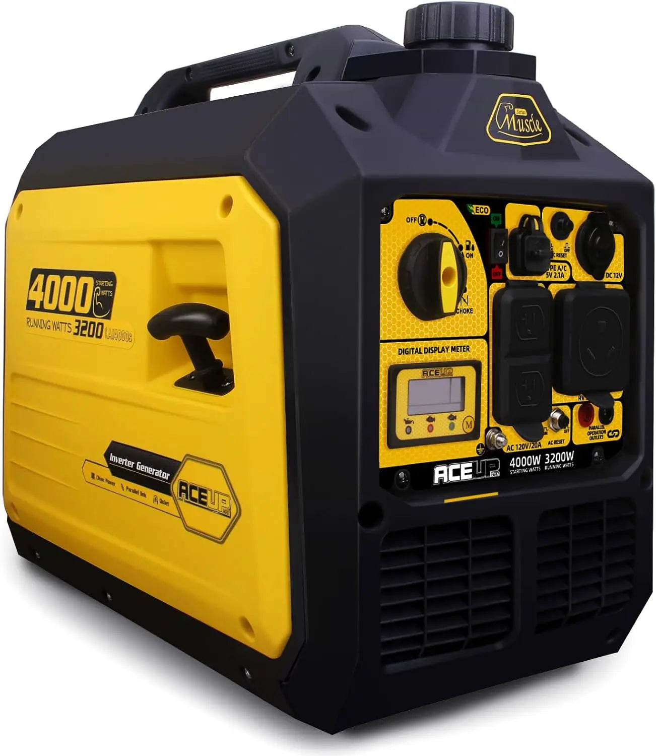 Aceup Energy 4000 Watt Portable Gas Powered Inverter Generator