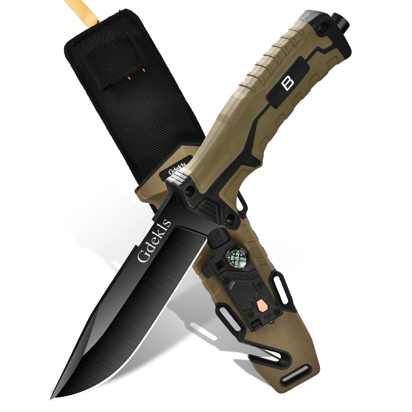 Gdekls Tactical Fixed Blade Knife For Camping And Survival