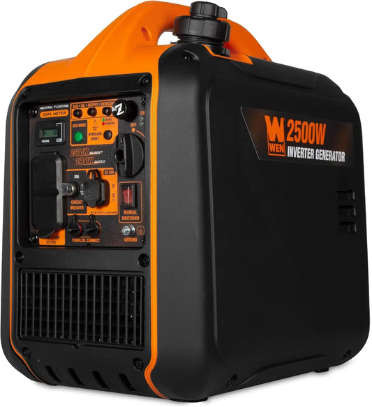 2500-Watt Inverter Generator Quiet Portable With Fuel Shut Off
