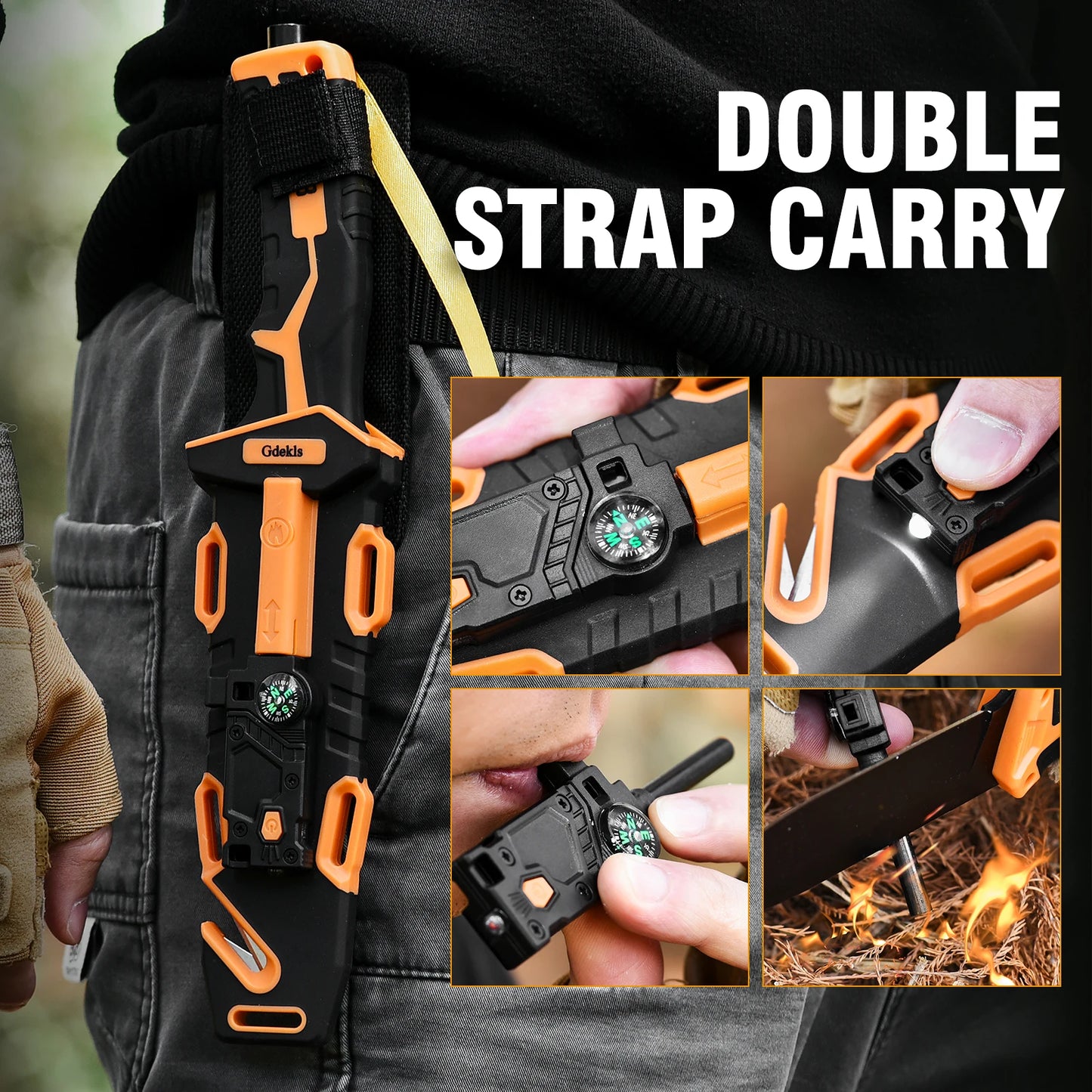 Gdekls Tactical Fixed Blade Knife For Camping And Survival