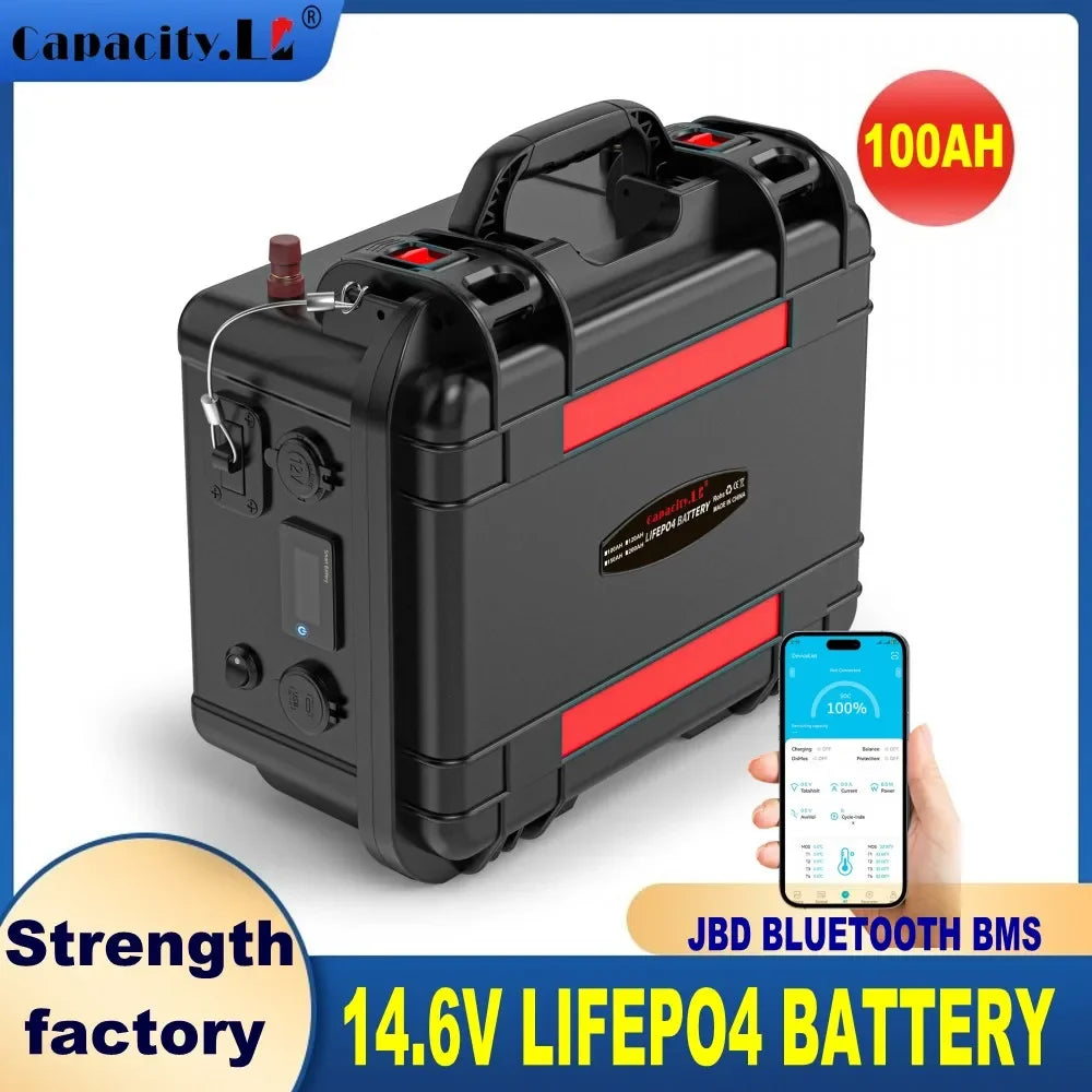 Capacity 12V LiFePO4 Battery 100Ah FS100