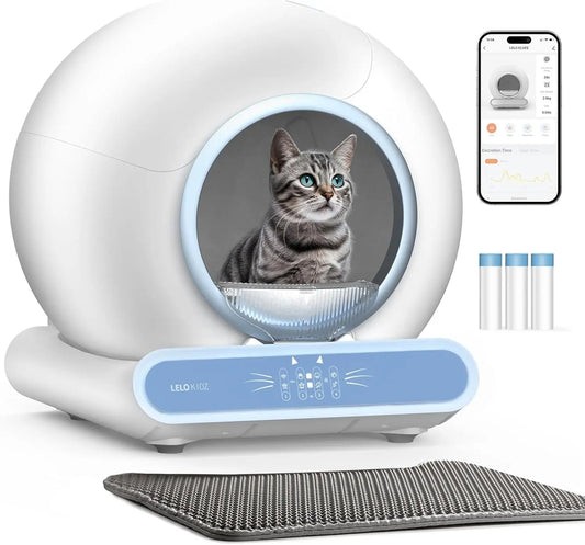 XMSJ Self Cleaning Automatic Litter Box for Multiple Cats