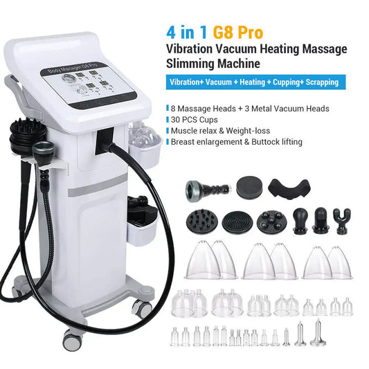 G8 Pro Vibration Vacuum Massager With Cups For Cellulite Removal