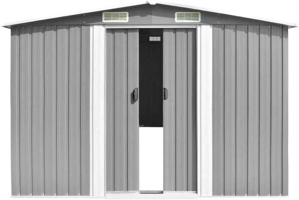 XMSJ Outdoor Storage Shed With Dual Sliding Doors And Vent Windows